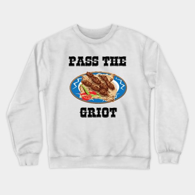 Pass The Griot Haiti Thanks Giving Haitian Crewneck Sweatshirt by alltheprints